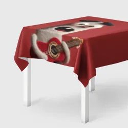 Скатерть 3D Удивленный гитарист