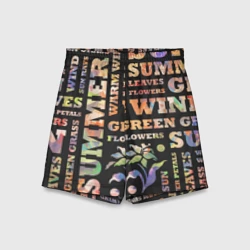 Детские спортивные шорты 3D Лето, буквы pattern