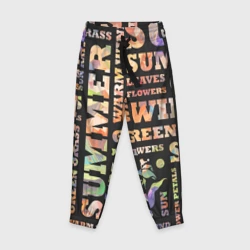 Детские брюки 3D Лето, буквы pattern