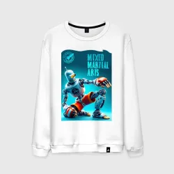 Мужской свитшот хлопок Bender bending robot - mixed martial arts