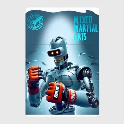Магнитный плакат 2Х3 Bender bending robot - mixed martial artist