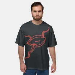 Мужская футболка oversize 3D Иное око кракена - фото 2