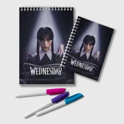 Блокнот Связаная Уэнсдэй с вещью Wednesday