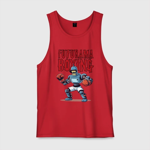 Мужская майка хлопок Bender bending robot - Futurama boxing