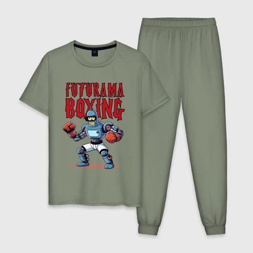 Мужская пижама хлопок Bender bending robot - Futurama boxing