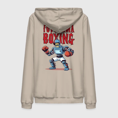 Мужская толстовка на молнии хлопок Bender bending robot - Futurama boxing