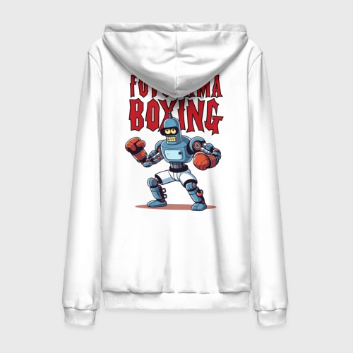 Мужская толстовка на молнии хлопок Bender bending robot - Futurama boxing