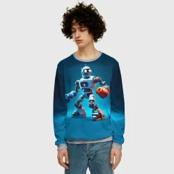 Мужской свитшот 3D Bender bending robot - boxing team - фото 2