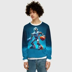 Мужской свитшот 3D Bender bending robot - boxing team - фото 2