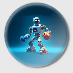 Значок Bender bending robot - boxing team