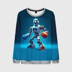 Мужской свитшот 3D Bender bending robot - boxing team