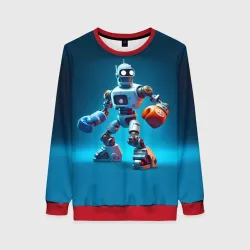 Женский свитшот 3D Bender bending robot - boxing team