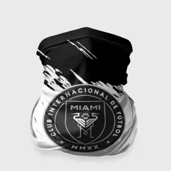 Бандана-труба 3D Inter Miami черно белые краски