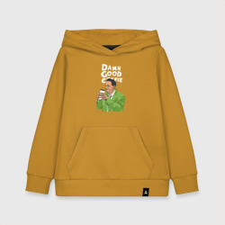 Детская толстовка хлопок Damn good coffee