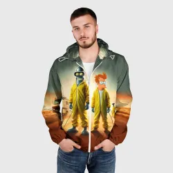 Мужская ветровка 3D Bender and Fry - Breaking bad ai art collab - фото 2
