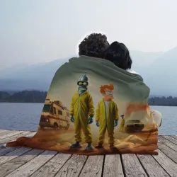 Плед 3D Bender and Fry - Breaking bad ai art collab - фото 2