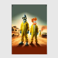 Постер Bender and Fry - Breaking bad ai art collab