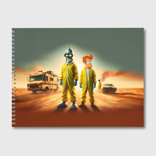 Альбом для рисования Bender and Fry - Breaking bad ai art collab