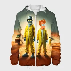 Мужская куртка 3D Bender and Fry - Breaking bad ai art collab