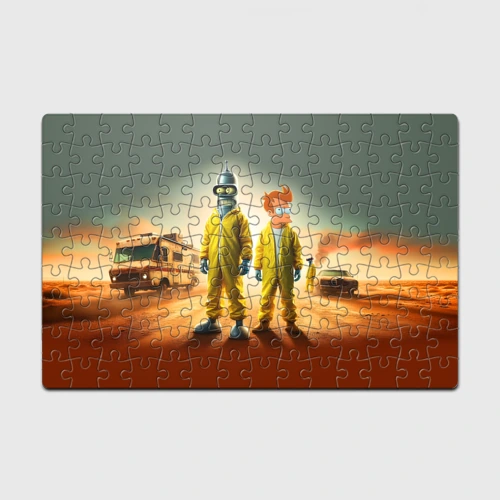Головоломка Пазл магнитный 126 элементов Bender and Fry - Breaking bad ai art collab