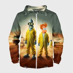 Мужская ветровка 3D Bender and Fry - Breaking bad ai art collab