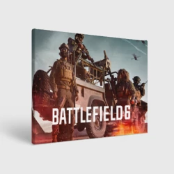 Холст прямоугольный Солдаты на машине Battlefield 6