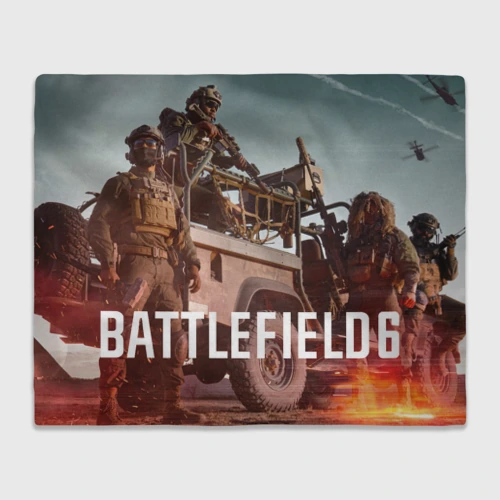 Плед 3D Солдаты на машине Battlefield 6