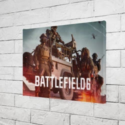 Холст прямоугольный Солдаты на машине Battlefield 6 - фото 2