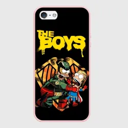 Чехол для iPhone 5/5S матовый The boys - Simpsons