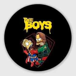 Круглый коврик для мышки Simpsons - the boys 