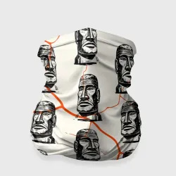 Бандана-труба 3D Статуи моаи