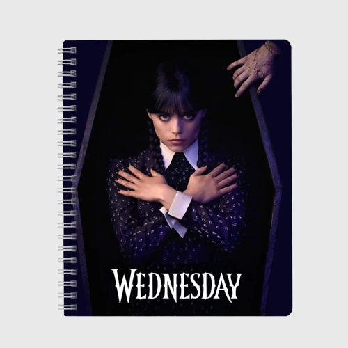 Тетрадь Уэнсдей в гробу и вещь Wednesday