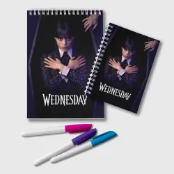 Блокнот Уэнсдей в гробу и вещь Wednesday