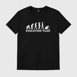 Мужская футболка хлопок Плиточник - эволюция
