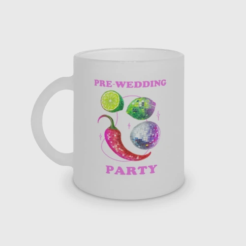 Кружка матовая стеклянная Pre-wedding party