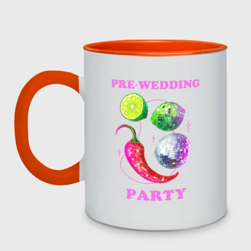 Кружка двухцветная Pre-wedding party