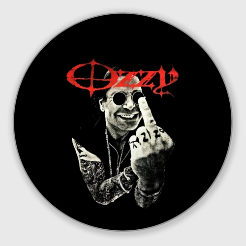 Круглый коврик для мышки Ozzy фак