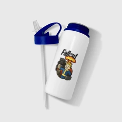 Бутылка для воды с трубочкой Fallout - atomic explosion - фото 2