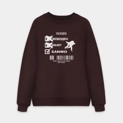 Мужской свитшот oversize без начеса хлопок Режим самбиста