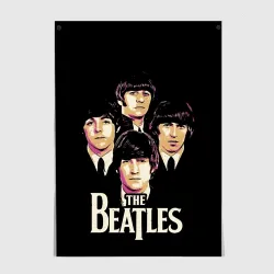 Постер The Beatles faces 