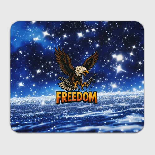 Прямоугольный коврик для мышки Freedom - орел разрывает цепи