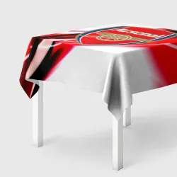 Скатерть 3D Арсенал геометрия красные полосы