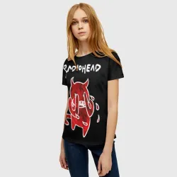 Женская футболка 3D Radiohead red minotaur  - фото 2