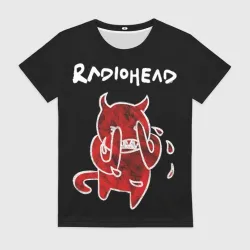 Женская футболка 3D Radiohead red minotaur 