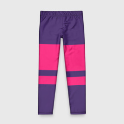 Детские леггинсы 3D Чара андертейл - полоски на фиолетовом