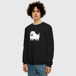 Мужской свитшот хлопок Annoying dog - pixel Undertale - фото 2
