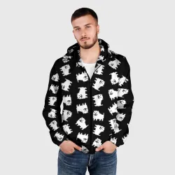Мужская ветровка 3D Annoying dog pattern - Undertale - фото 2