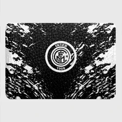 Картхолдер с принтом Inter белые штрихи красок - фото 2
