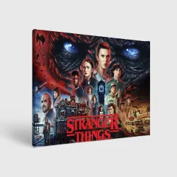 Холст прямоугольный Все герои из Stranger things