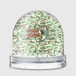 Игрушка Снежный шар Рыба в  шоке